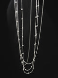 Silver Bead Necklace Set