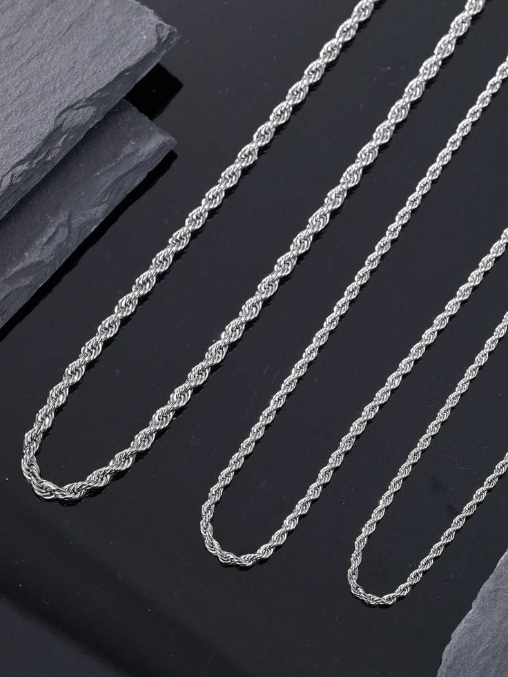 Silver Chain - Twisted Rope