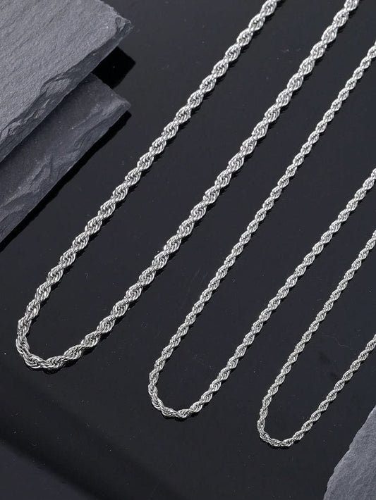 Silver Chain - Twisted Rope